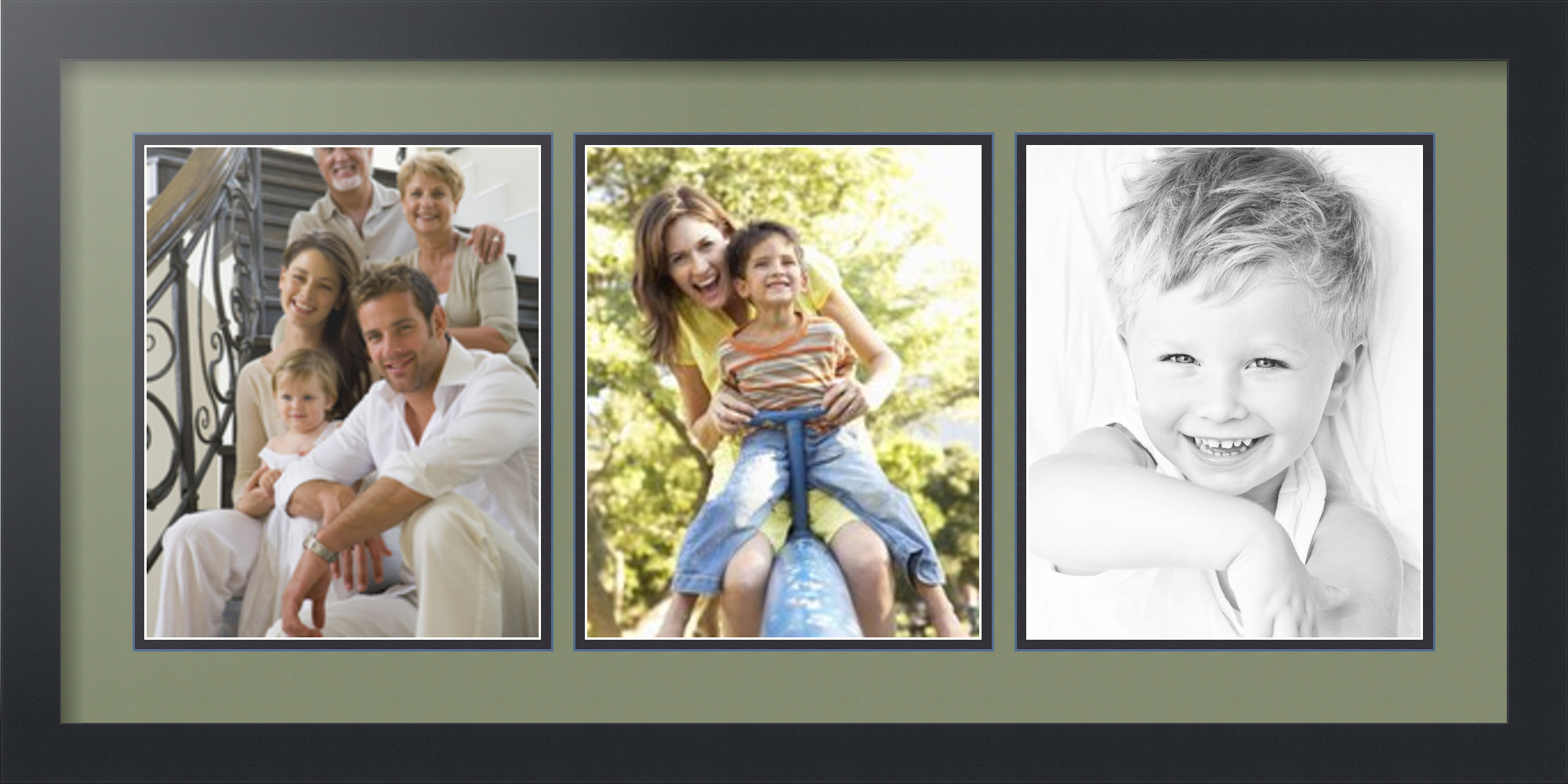 ArtToFrames Collage Mat Picture Photo Frame 3 8x10" Openings Satin