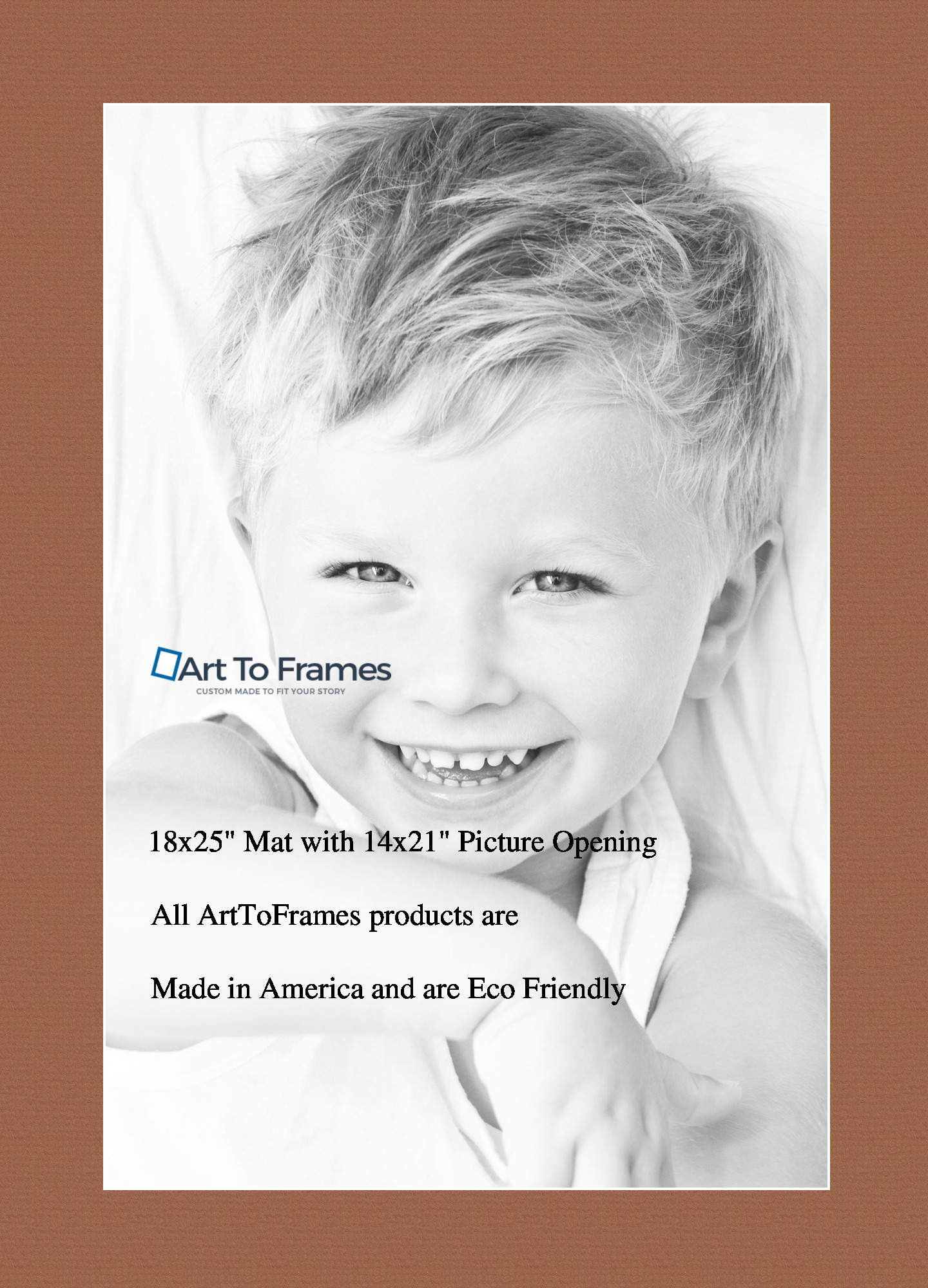 ArtToFrames Custom Brown Paloma Picture Photo Frame Mat Matting Board SM