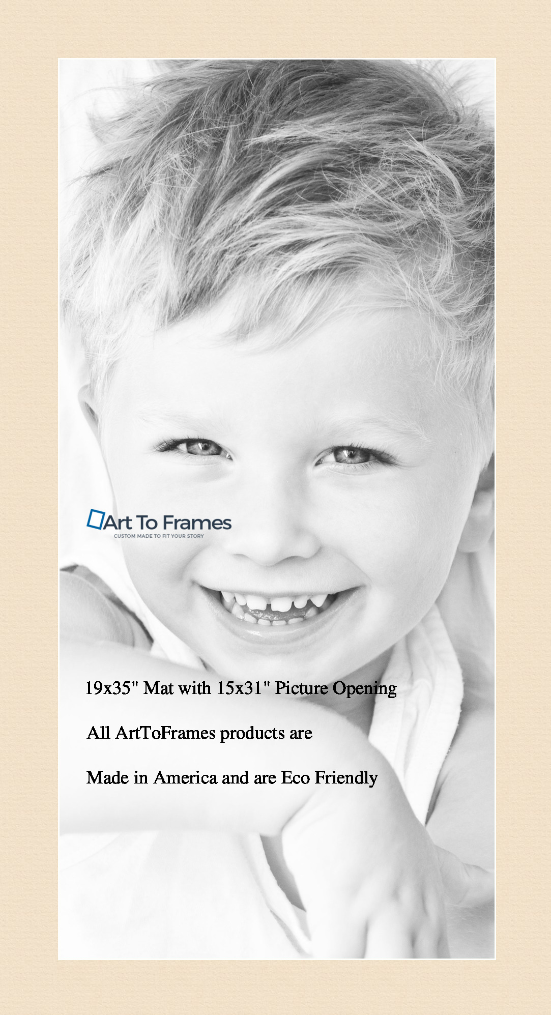 ArtToFrames Custom Ivory French Creme Picture Photo Frame Mat Matting Board LG