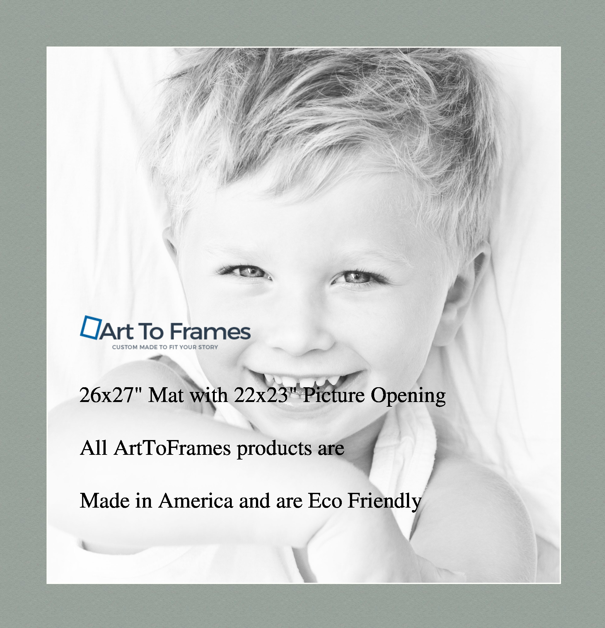 ArtToFrames Custom Green Silverpine Picture Photo Frame Mat Matting Board LG - Picture 123 of 157