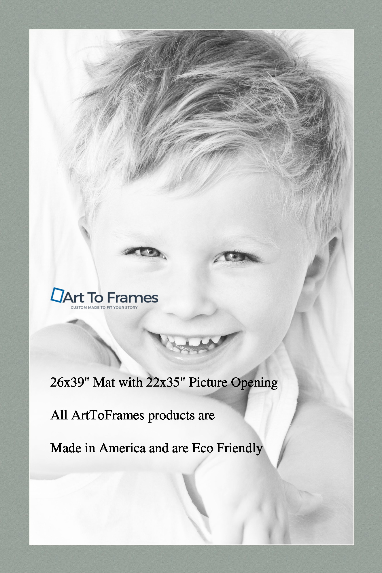 ArtToFrames Custom Green Silverpine Picture Photo Frame Mat Matting Board LG - Picture 134 of 157