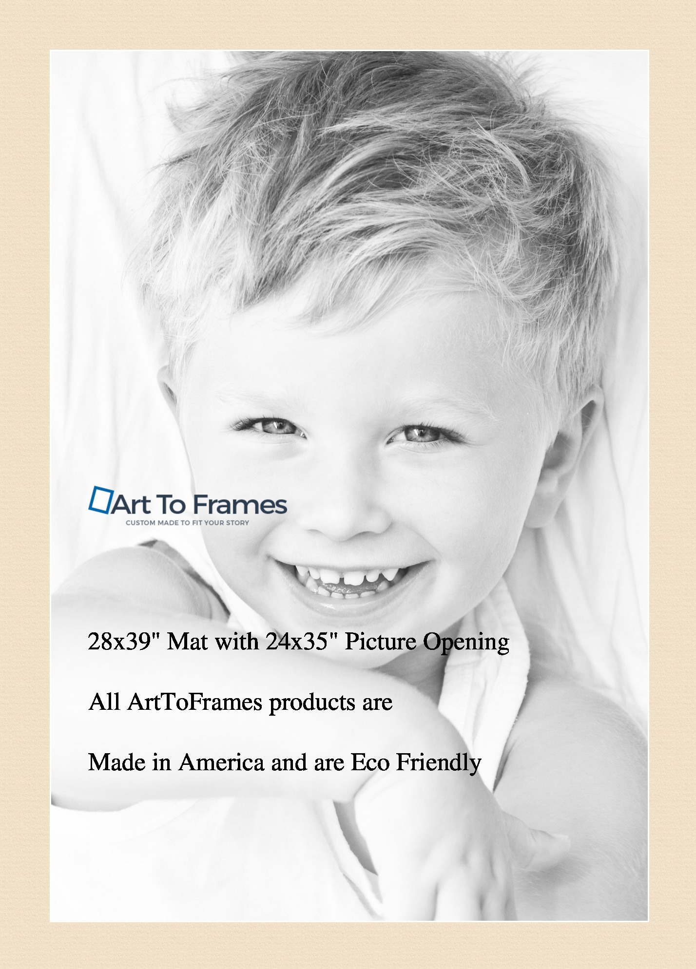 ArtToFrames Custom Ivory French Creme Picture Photo Frame Mat Matting Board LG