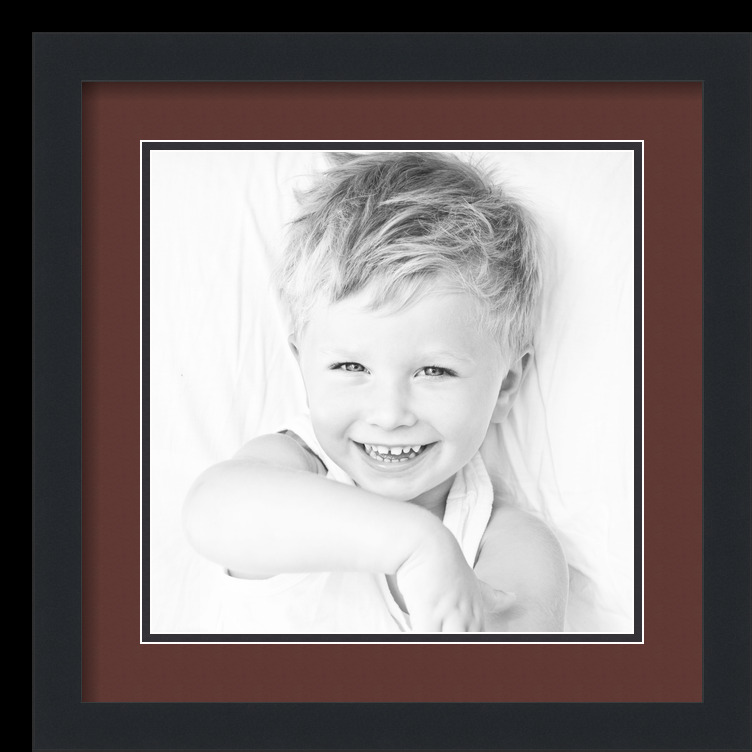 ArtToFrames Matted 16x16 Black Picture Frame with 2" Double Mat, 12x12 Opening - Picture 394 of 497