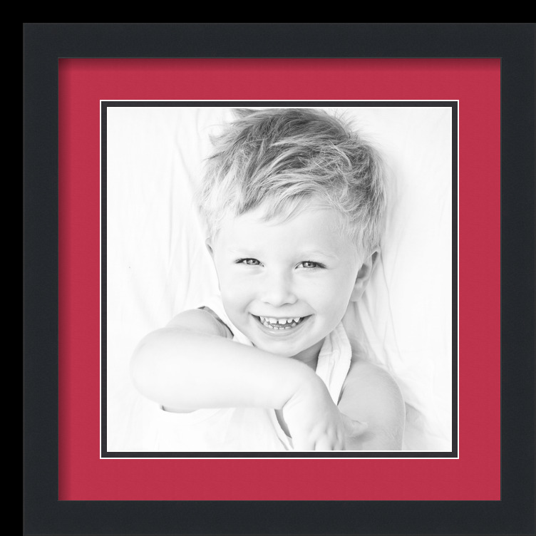 ArtToFrames Matted 16x16 Black Picture Frame with 2" Double Mat, 12x12 Opening - Picture 402 of 497