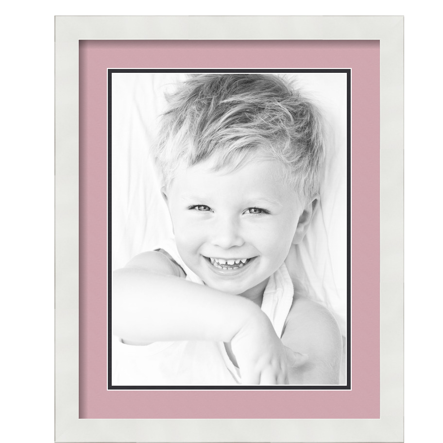 ArtToFrames Matted 16x20 White Picture Frame with 2" Double Mat, 12x16 Opening