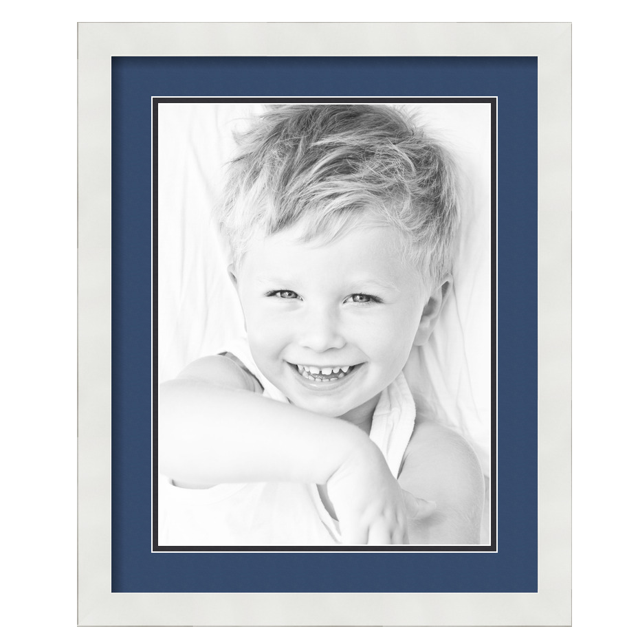 ArtToFrames Matted 16x20 White Picture Frame with 2" Double Mat, 12x16 Opening