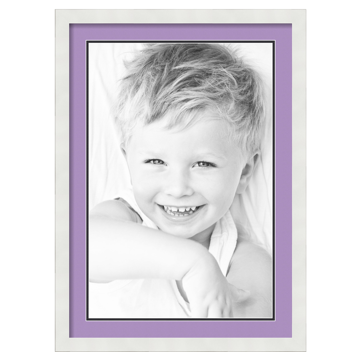 ArtToFrames Matted 20x28 White Picture Frame with 2" Double Mat, 16x24 Opening