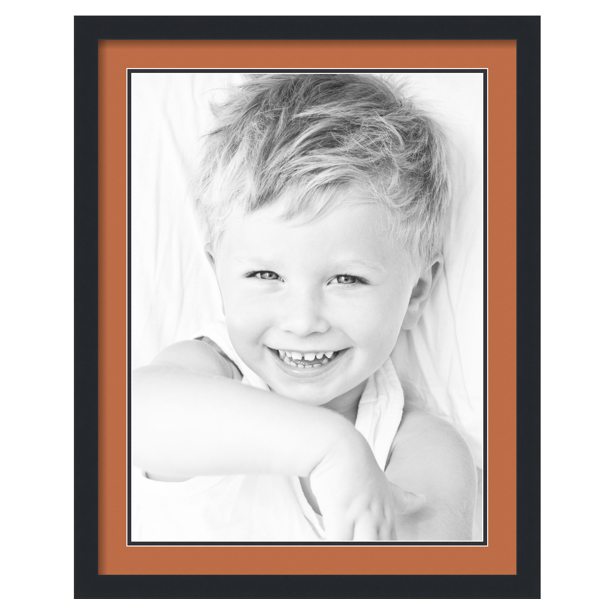 ArtToFrames Matted 22x28 Black Picture Frame with 2" Double Mat, 18x24 Opening