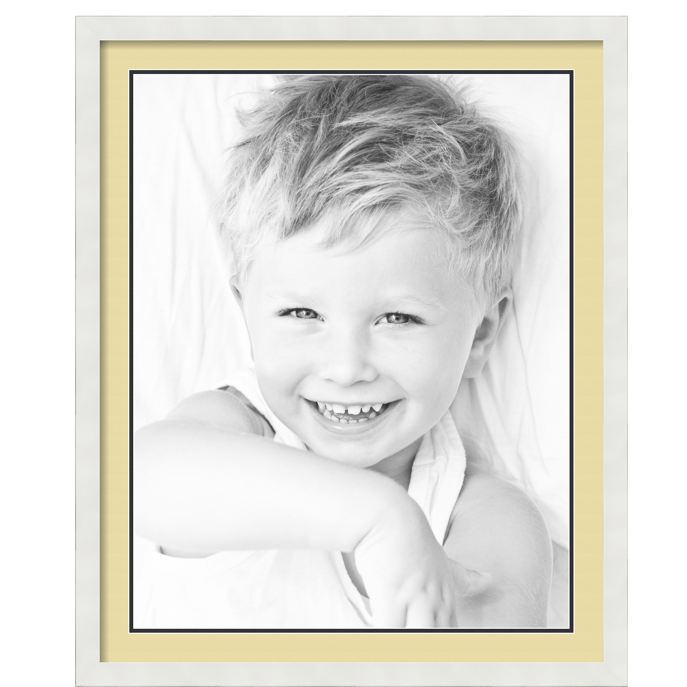 ArtToFrames Matted 26x32 White Picture Frame with 2" Double Mat, 22x28 Opening