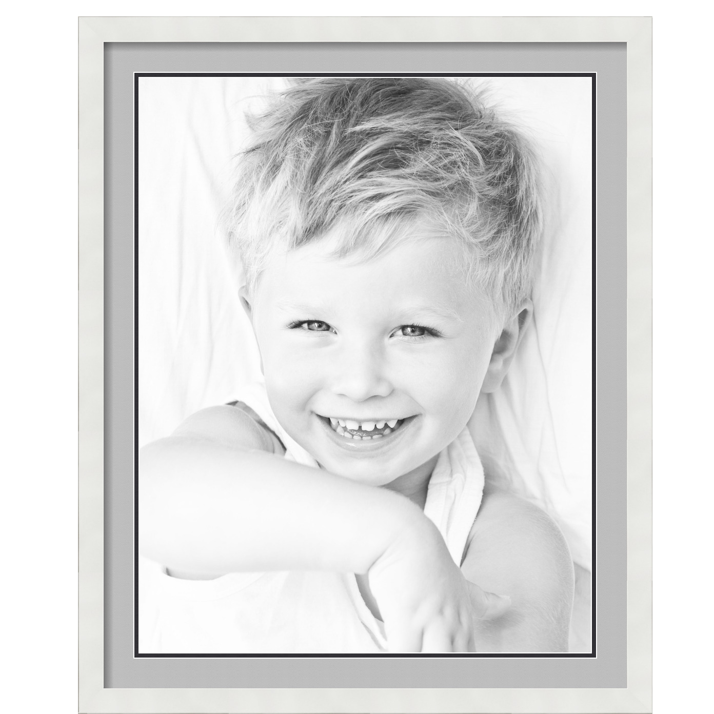 ArtToFrames Matted 26x32 White Picture Frame with 2" Double Mat, 22x28 Opening