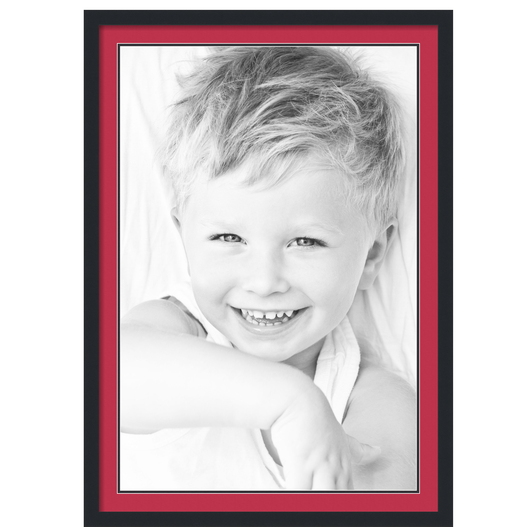 ArtToFrames Matted 28x40 Black Picture Frame with 2" Double Mat, 24x36 Opening - Picture 402 of 497