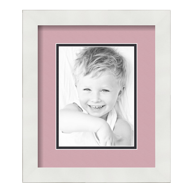 ArtToFrames Matted 10x12 White Picture Frame with 2