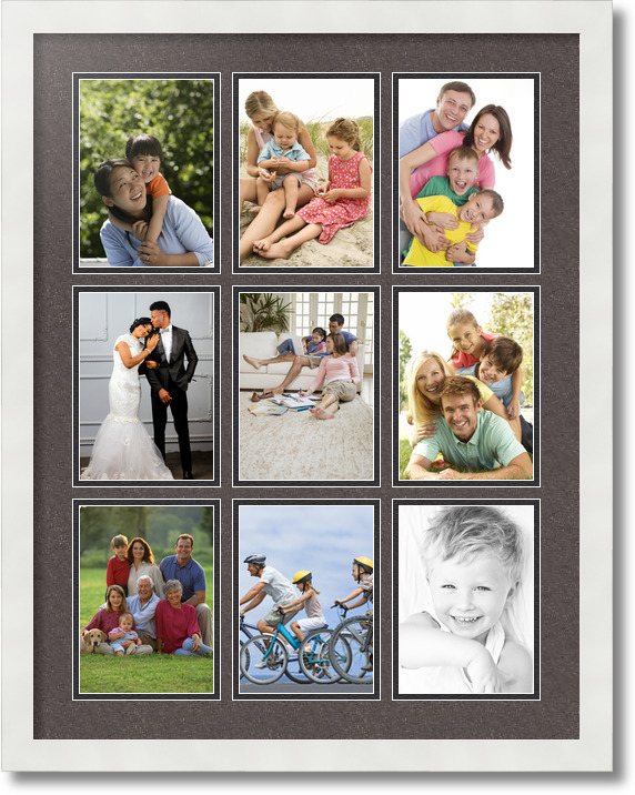 ArtToFrames Collage Mat Picture Photo Frame 9 5x7