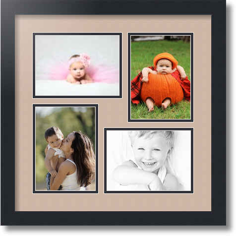  ArtToFrames Collage Photo Frame Double Mat with 4-4x4