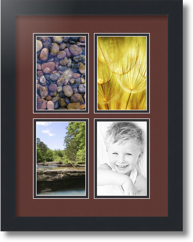 ArtToFrames Collagenmatte Bild Bilderrahmen - 4 4x6" Öffnungen in Satinschwarz 2 - Bild 50 von 62