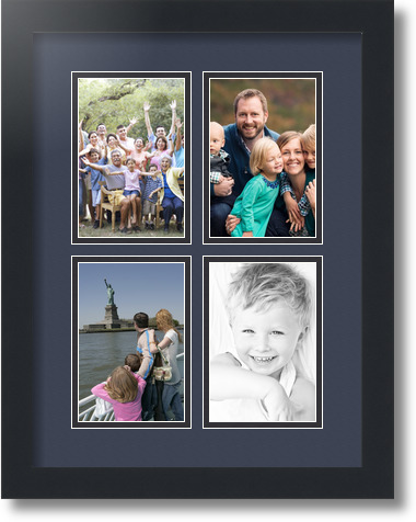 ArtToFrames Collagenmatte Bild Bilderrahmen - 4 4x6" Öffnungen in Satinschwarz 2 - Bild 5 von 62