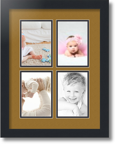ArtToFrames Collagenmatte Bild Bilderrahmen - 4 4x6" Öffnungen in Satinschwarz 2 - Bild 22 von 62