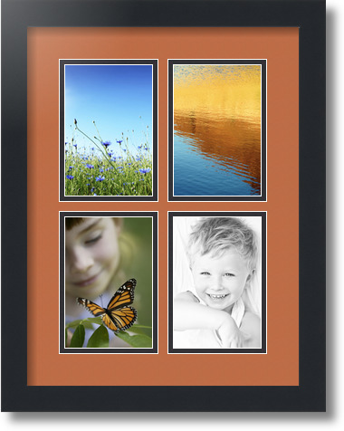 ArtToFrames Collagenmatte Bild Bilderrahmen - 4 4x6" Öffnungen in Satinschwarz 2 - Bild 42 von 62