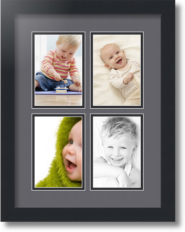 ArtToFrames Collagenmatte Bild Bilderrahmen - 4 4x6" Öffnungen in Satinschwarz 2 - Bild 26 von 62