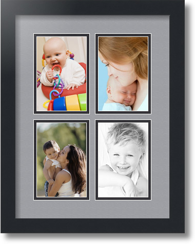 ArtToFrames Collagenmatte Bild Bilderrahmen - 4 4x6" Öffnungen in Satinschwarz 2 - Bild 53 von 62