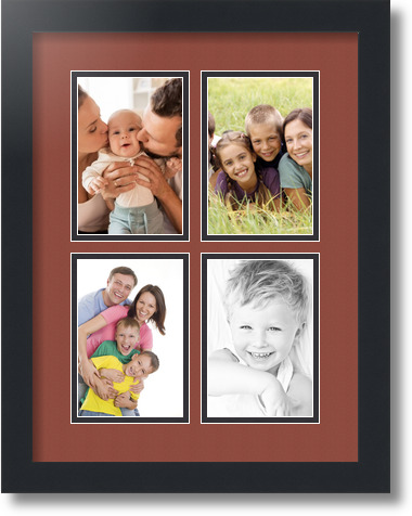ArtToFrames Collagenmatte Bild Bilderrahmen - 4 4x6" Öffnungen in Satinschwarz 2 - Bild 14 von 62