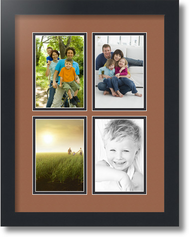 ArtToFrames Collagenmatte Bild Bilderrahmen - 4 4x6" Öffnungen in Satinschwarz 2 - Bild 16 von 62