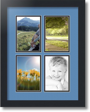 ArtToFrames Collagenmatte Bild Bilderrahmen - 4 4x6" Öffnungen in Satinschwarz 2 - Bild 9 von 62