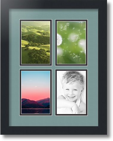 ArtToFrames Collagenmatte Bild Bilderrahmen - 4 4x6" Öffnungen in Satinschwarz 2 - Bild 32 von 62