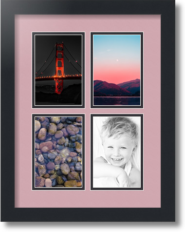 ArtToFrames Collagenmatte Bild Bilderrahmen - 4 4x6" Öffnungen in Satinschwarz 2 - Bild 45 von 62