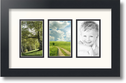 ArtToFrames Collage Estera Marco de Foto - 3 3x5" Aberturas en Negro Satinado 22 - Imagen 60 de 62