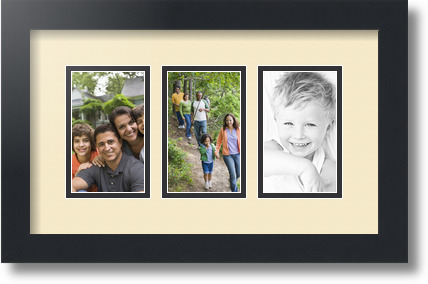 ArtToFrames Collage Estera Marco de Foto - 3 3x5" Aberturas en Negro Satinado 22 - Imagen 35 de 62