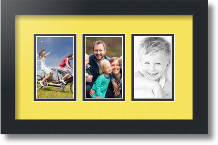ArtToFrames Collage Estera Marco de Foto - 3 3x5" Aberturas en Negro Satinado 22 - Imagen 62 de 62