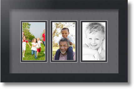 ArtToFrames Collage Estera Marco de Foto - 3 3x5" Aberturas en Negro Satinado 22 - Imagen 26 de 62
