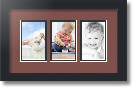 ArtToFrames Collage Estera Marco de Foto - 3 3x5" Aberturas en Negro Satinado 22 - Imagen 12 de 62