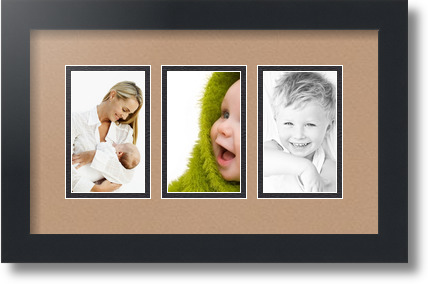 ArtToFrames Collage Estera Marco de Foto - 3 3x5" Aberturas en Negro Satinado 22 - Imagen 15 de 62