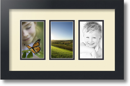 ArtToFrames Collage Estera Marco de Foto - 3 3x5" Aberturas en Negro Satinado 22 - Imagen 39 de 62