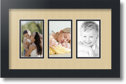 ArtToFrames Collage Estera Marco de Foto - 3 3x5" Aberturas en Negro Satinado 22 - Imagen 31 de 62