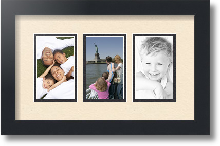 ArtToFrames Collage Estera Marco de Foto - 3 3x5" Aberturas en Negro Satinado 22 - Imagen 34 de 62