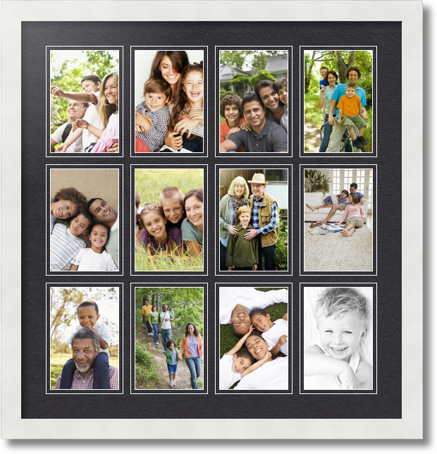 ArtToFrames Collage Mat Picture Photo Frame 12 4x6" Openings in Satin White 228 - Picture 2 of 62