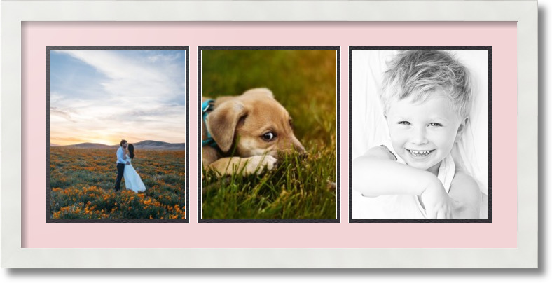 ArtToFrames Collage Mat Picture Photo Frame 3 8x10" Openings in Satin White 25 - Picture 43 of 62