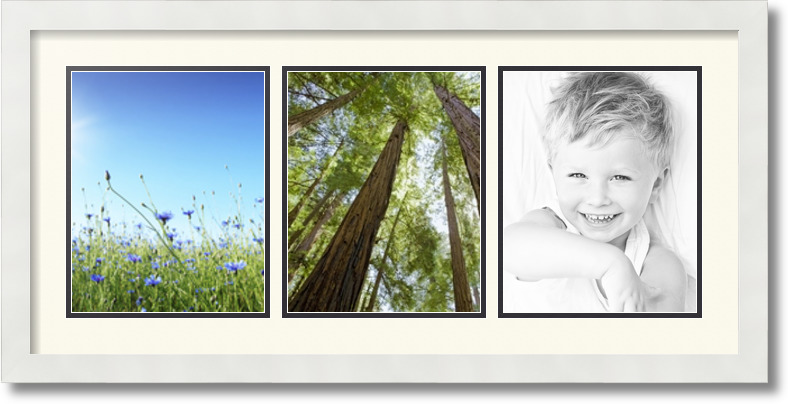 ArtToFrames Collage Mat Picture Photo Frame 3 8x10" Openings in Satin White 25 - Picture 38 of 62