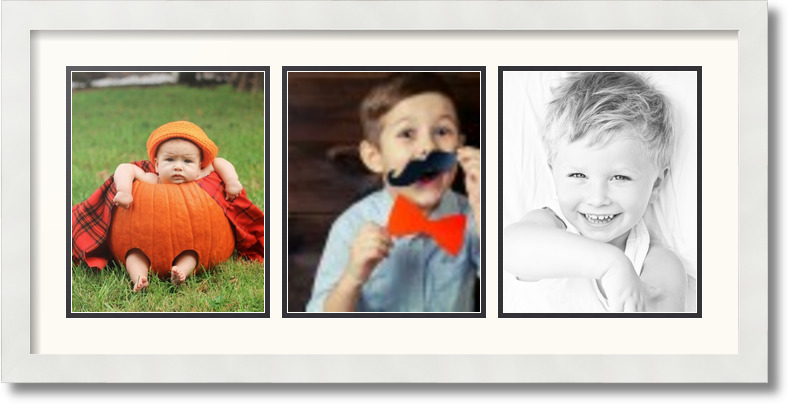 ArtToFrames Collage Mat Picture Photo Frame 3 8x10" Openings in Satin White 25 - Picture 60 of 62
