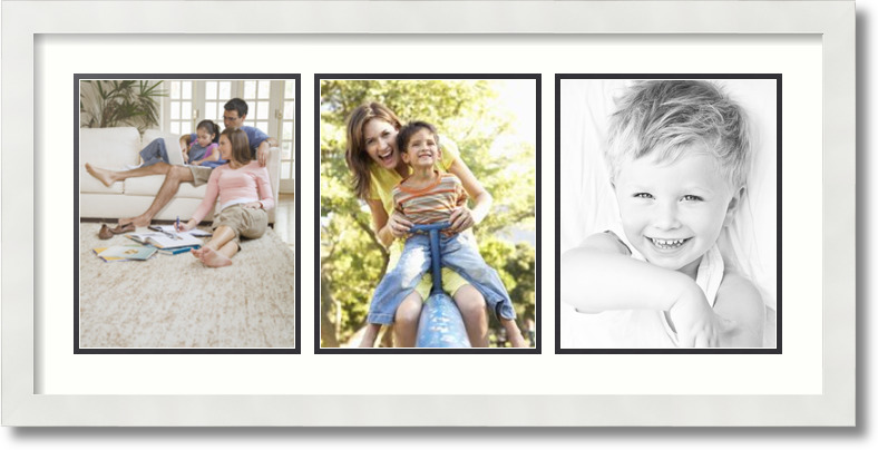ArtToFrames Collage Mat Picture Photo Frame 3 8x10" Openings in Satin White 25 - Picture 58 of 62