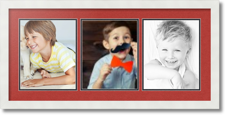 ArtToFrames Collage Mat Picture Photo Frame 3 8x10" Openings in Satin White 25 - Picture 48 of 62