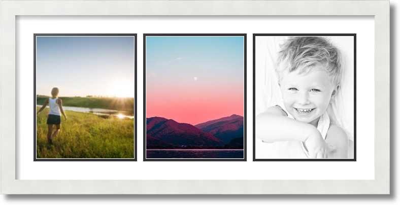 ArtToFrames Collage Mat Picture Photo Frame 3 8x10" Openings in Satin White 25 - Picture 56 of 62