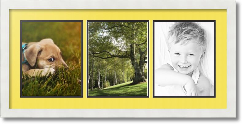 ArtToFrames Collage Mat Picture Photo Frame 3 8x10" Openings in Satin White 25 - Picture 62 of 62