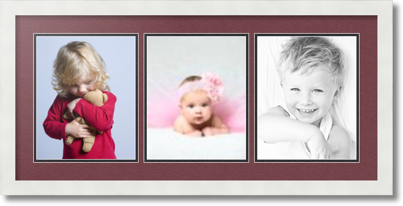 ArtToFrames Collage Mat Picture Photo Frame 3 8x10" Openings in Satin White 25 - Picture 49 of 62