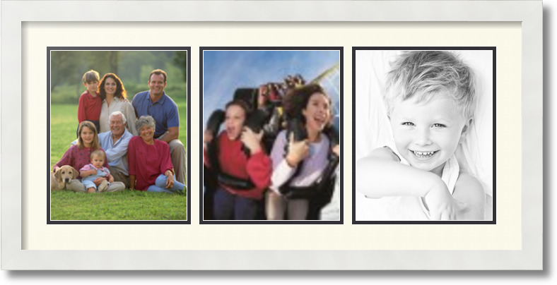ArtToFrames Collage Mat Picture Photo Frame 3 8x10" Openings in Satin White 25 - Picture 54 of 62
