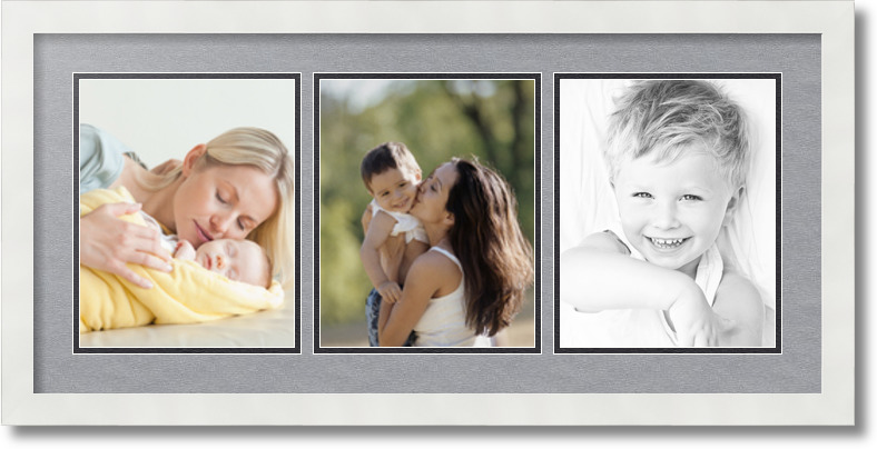 ArtToFrames Collage Mat Picture Photo Frame 3 8x10" Openings in Satin White 25 - Picture 53 of 62