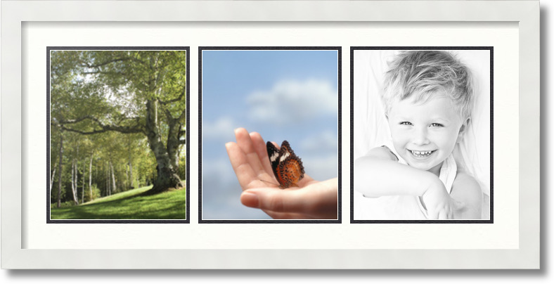 ArtToFrames Collage Mat Picture Photo Frame 3 8x10" Openings in Satin White 25 - Picture 59 of 62